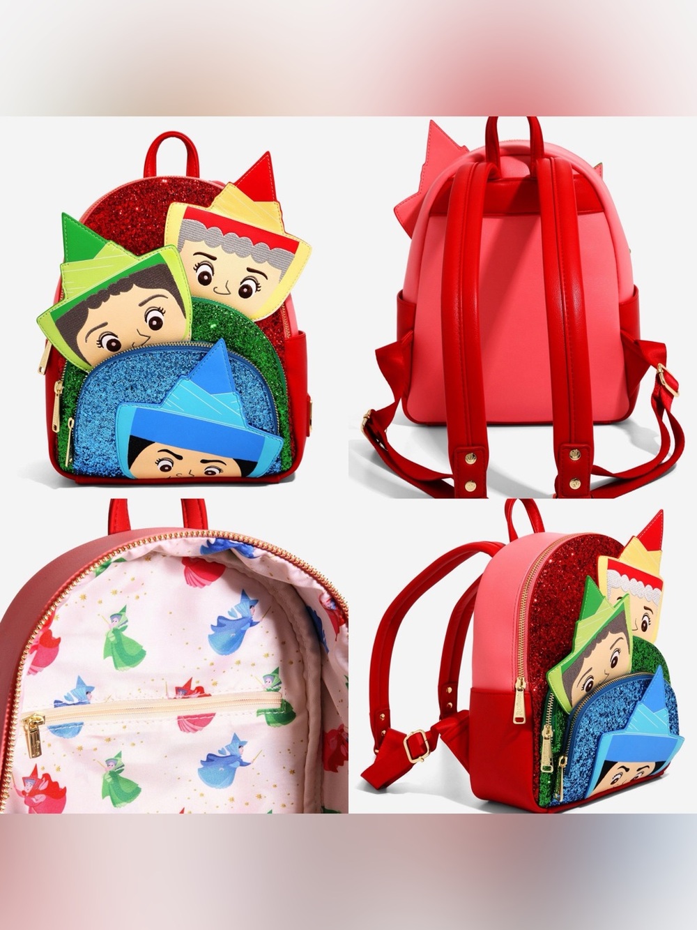 NWOT Loungefly Disney Sleeping Beauty Fairy
Godmothers Backpack
